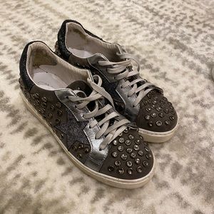STFU Studded Grey Sneakers